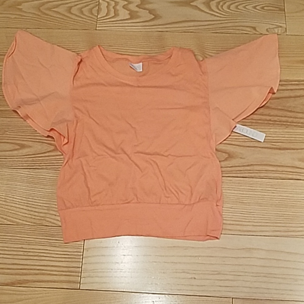 ABOUND Peach flutter top